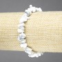 Bracelet on Elastic, Natural Stone Cacholong Chips, Diameter 6-8mm+