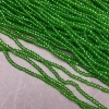 Czech Crystal Beads on fishing line, transparent light green, faceted rondelle, diameter 3x2.5mm +/-, length 36cm +