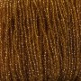 Czech Crystal Beads on fishing line, transparent dark yellow honey, faceted rondelle, diameter 3x2.5mm +/-, length 36cm +