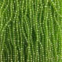 Czech Crystal Beads on Fishing Line Clear Green Faceted Rondelle, Diameter 3.5x3mm +/-, Length 34cm +