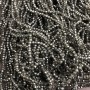 Czech Crystal Beads on Fishing Line Clear Grey with Petrol Shimmer Faceted Rondelle, Diameter 3x2.5mm +/-, Length 36cm +
