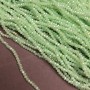 Czech Crystal Beads on Fishing Line, Green Tea Matte, Faceted Rondelle, Diameter 3x2.5mm +/-, Length 36cm+