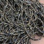 Czech Crystal Beads on Fishing Line, Grey Assorted Clear Coated, Faceted Rondelle, Diameter 3x2.5mm +/-, Length 36cm+