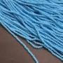 Czech Crystal Beads on fishing line, azure matte, faceted rondelle, diameter 3x2.5mm +/-, length 36-38cm +