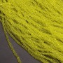 Czech Crystal Beads on fishing line, transparent yellow, faceted rondelle, diameter 3x2.5mm +/-, length 36-38cm +