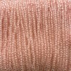Czech Crystal Beads on Thread, Pale Pink Transparent Faceted Rondelle, Diameter 3x2.5mm +/-, Length 36cm+