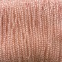 Czech Crystal Beads on Thread, Pale Pink Transparent Faceted Rondelle, Diameter 3x2.5mm +/-, Length 36cm+