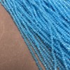 Czech Crystal Beads on Thread, Blue Matte Faceted Rondelle, Diameter 3x2.5mm +/-, Length 36-38cm+