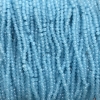 Czech Crystal Beads on Thread, Sky Blue Matte Faceted Rondelle, Diameter 3x2.5mm +/-, Length 36-38cm+