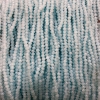 Czech Crystal Beads on Thread, Pale Cornflower Matte Faceted Rondelle, Diameter 3x2.5mm +/-, Length 36-38cm+