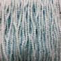 Czech Crystal Beads on Thread, Pale Cornflower Matte Faceted Rondelle, Diameter 3x2.5mm +/-, Length 36-38cm+