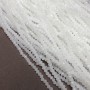 Czech Crystal Beads on Thread, Milky Matte Faceted Rondelle, Diameter 3x2.5mm +/-, Length 36-38cm+