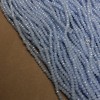 Czech Crystal Beads on Thread, Cornflower Matte Faceted Rondelle, Diameter 3x2.5mm +/-, Length 36-38cm+
