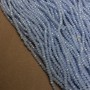 Czech Crystal Beads on Thread, Cornflower Matte Faceted Rondelle, Diameter 3x2.5mm +/-, Length 36-38cm+
