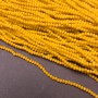 Czech Crystal Beads on Thread, Corn Matte Faceted Rondelle, Diameter 3x2.5mm +/-, Length 36-38cm+