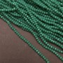Czech Crystal Beads on Fishing Line Matte Pale Green Faceted Rondelle, Diameter 3x2.5mm +/-, Length 36-38cm +