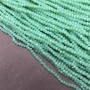 Czech Crystal Beads on Fishing Line Matte Mint Faceted Rondelle, Diameter 3x2.5mm +/-, Length 36-38cm +
