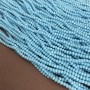 Czech Crystal Beads on fishing line azure matte faceted rondelle, diameter 3.5x3mm +/-, length 36-38cm+