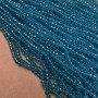 Czech Crystal Beads on fishing line blue-green faceted rondelle, diameter 3.5x3mm +/-, length 36-38cm+