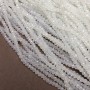 Czech Crystal Beads on fishing line milky transparent faceted rondelle, diameter 3.5x3mm +/-, length 36-38cm+
