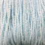 Czech Crystal Beads on fishing line pale cornflower matte faceted rondelle, diameter 3.5x3mm +/-, length 36-38cm+