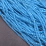 Czech Crystal Beads on fishing line sky-blue matte faceted rondelle, diameter 3.5x3mm +/-, length 36-38cm+
