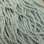 Czech Crystal Beads on fishing line, pale cornflower matte, faceted rondelle, diameter 3.5x3mm +/-, length 36-38cm +