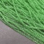 Czech Crystal Beads on Fishing Line Light Green Transparent Faceted Rondelle, diameter 3.5x3mm +/-, length 36-38cm+
