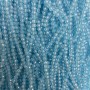 Czech Crystal Beads on a Strand, Sky Blue Transparent Faceted Rondelle, Diameter 3.5x3mm +/-, Length 35m +