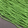 Czech Crystal Beads on a Strand, Lime Matte Faceted Rondelle, Diameter 3.5x3mm +/-, Length 36-38cm +