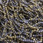 Czech Crystal Beads on fishing line, lilac assortment matte with coating, faceted rondelle, diameter 3.5x3mm +/-, length 36-38cm +