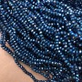 Czech Crystal Beads on fishing line with blue coating, faceted rondelle, diameter 3.5x3mm +/-, length 33cm +