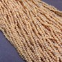 Czech Crystal Beads on a Strand, Powder Matte Faceted Rondelle, Diameter 3.5x3mm +/-, Length 36-38cm +