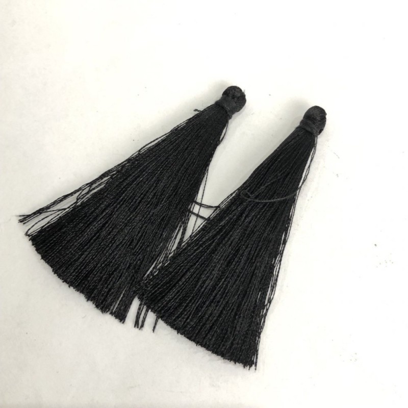 Craft Blank Tassel Black, Length 6cm, Pair