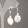 Natural Baroque and River Pearl Earrings 45x17mm+