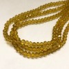 Czech Crystal Beads on String, Orange-Peach Transparent Faceted Rondelle, diameter 6x4.5mm+/-, length 38-40cm+