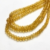Czech Crystal Beads on String, Light Yellow Honey Transparent Faceted Rondelle, diameter 6x4.5mm+/-, length 38-40cm+