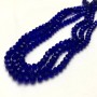 Czech Crystal Beads on String, Dark Blue Transparent Faceted Rondelle, diameter 6x4.5mm+/-, length 38-40cm+