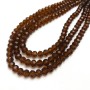 Czech Crystal Beads on String, Brown Transparent Faceted Rondelle, diameter 6x4.5mm+/-, length 38-40cm+