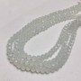 Czech Crystal Beads on String, Milky Transparent Faceted Rondelle, Diameter 6x4.5mm +/-, Length 38-40cm+