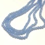 Czech Crystal Beads on a Strand, Cornflower Blue Matte Faceted Rondelle, Diameter 6x4.5mm +/-, Length 38-40cm+