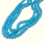Czech Crystal Beads on a Strand, Heavenly Blue Matte Faceted Rondelle, Diameter 6x4.5mm +/-, Length 38-40cm+