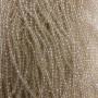 Czech Crystal Beads on a Strand, Champagne Transparent Faceted Rondelle, Diameter 3.5x3mm +/-, Length 32cm+