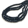 Czech Crystal Beads on a Strand, Dark Azure Matte Faceted Rondelle, Diameter 6x4.5mm +/-, Length 38-40cm +