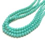 Czech Crystal Beads on a Strand, Light Turquoise Matte Faceted Rondelle, Diameter 6x4.5mm +/-, Length 38-40cm +