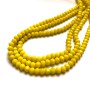 Czech Crystal Beads on a Strand, Yellow Matte Faceted Rondelle, Diameter 6x4.5mm +/-, Length 38-40cm +