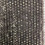 Czech Crystal Beads on Fishing Line, Dark Purple Faceted Rondelle, Diameter 6x5mm +/-, Length 42cm +