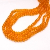 Czech Crystal Beads on Fishing Line, Orange Transparent Faceted Rondelle, Diameter 6x4.5mm +/-, Length 38-40cm +