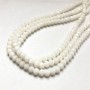 Czech Crystal Beads on Fishing Line, Pale Peach Matte Faceted Rondelle, Diameter 6x4.5mm +/-, Length 38-40cm +