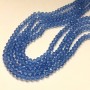Czech Crystal Beads on Fishing Line, Light Blue Transparent Faceted Rondelle, Diameter 6x4.5mm +/-, Length 38-40cm +